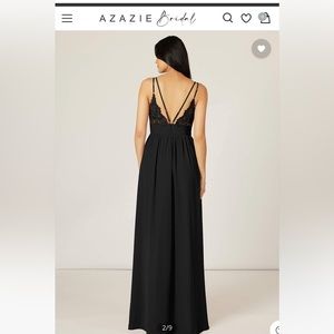 Azazie Black Bridesmaid Dress, Style:Blake